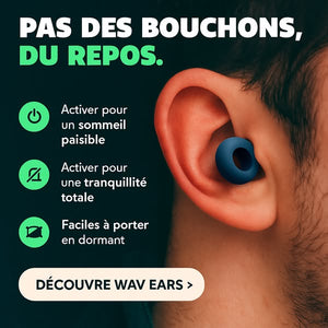 WavPlugs™ Bouchons d’oreilles anti-ronflement & anti-bruit.
