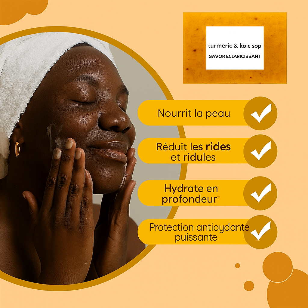 Savon glow au Curcuma et au Kojic.