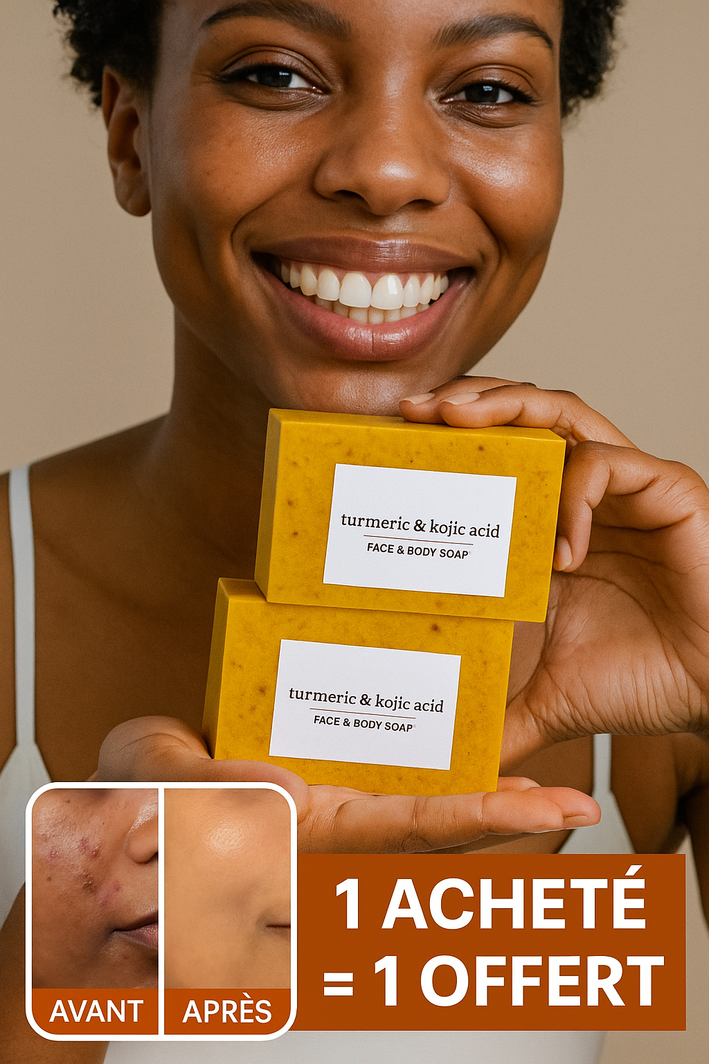 Savon glow au Curcuma et au Kojic.